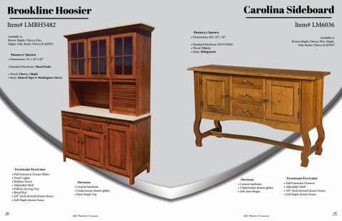 Heritage Amish Furniture 家具目录 · L × M Woodworking 2021 第 8 页