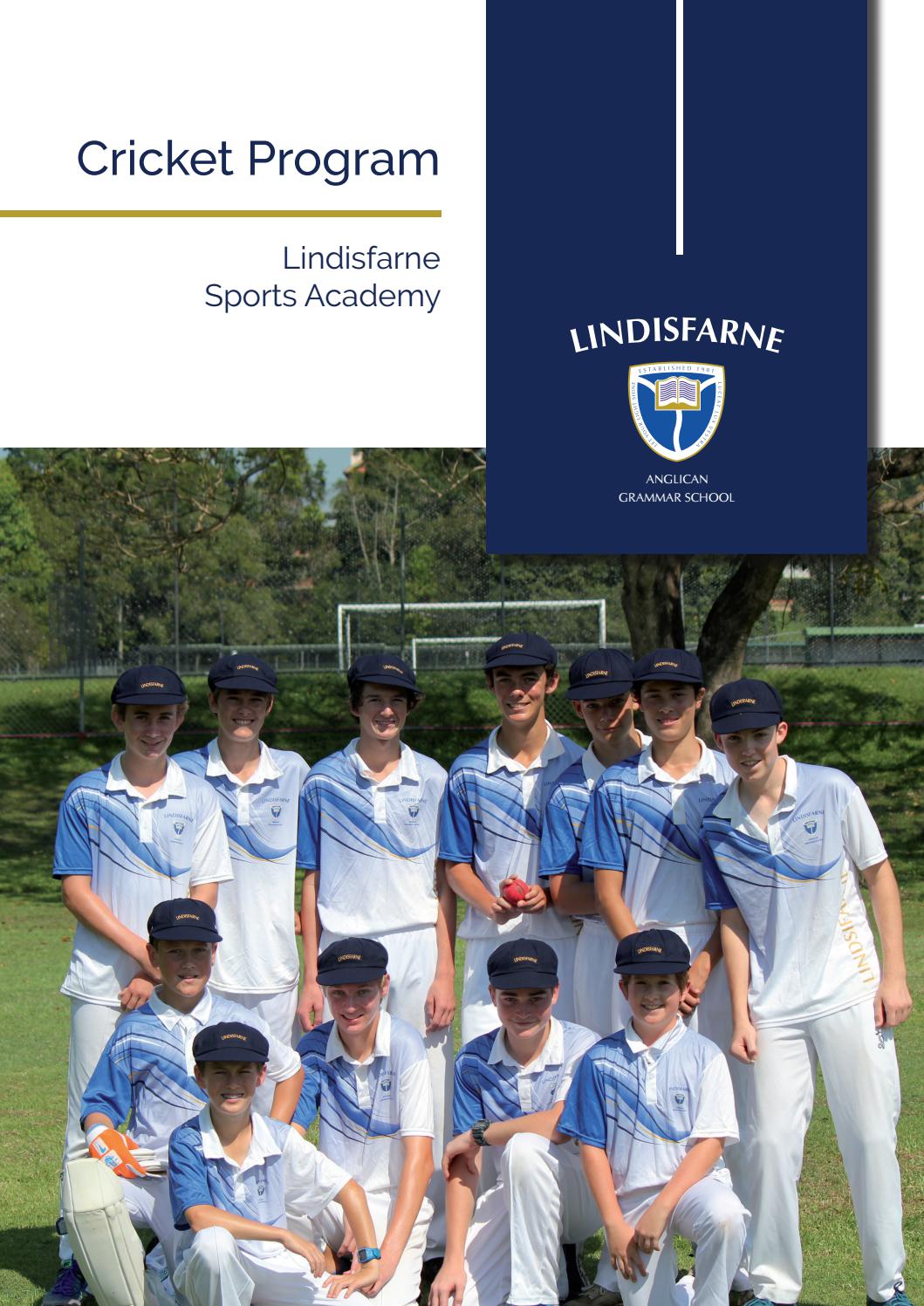 Lindisfarne Cricket Program by Lindisfarne Anglican Grammar School Issuu