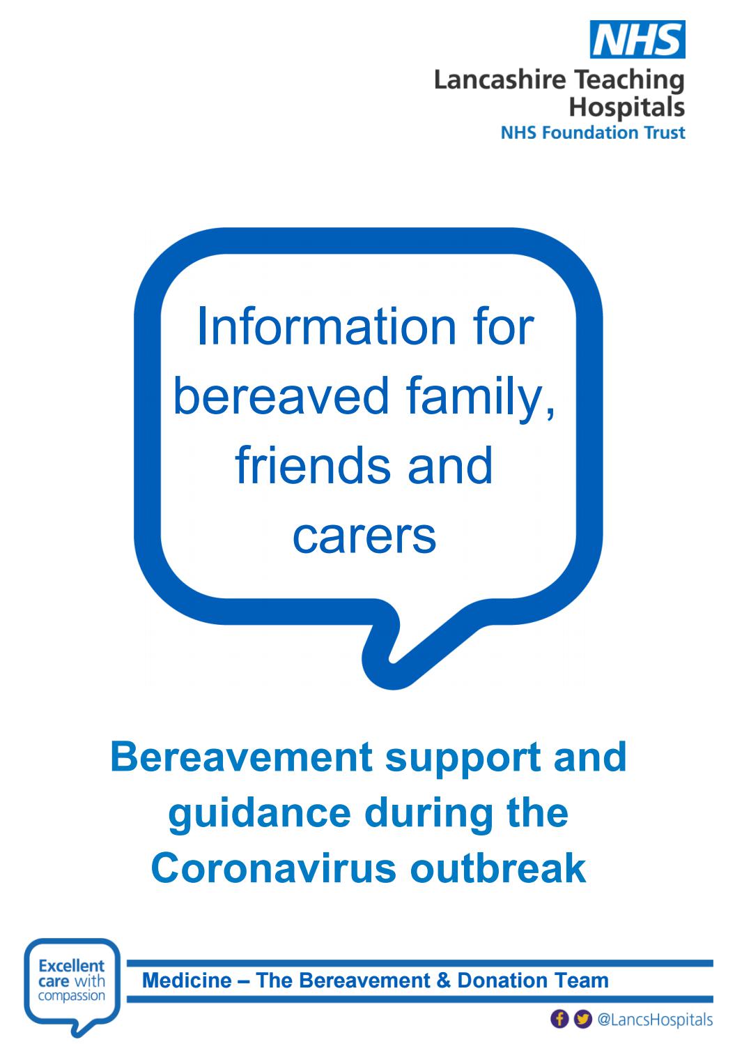 Lancashire Teaching Hospitals Bereavement Guidance Leaflet by