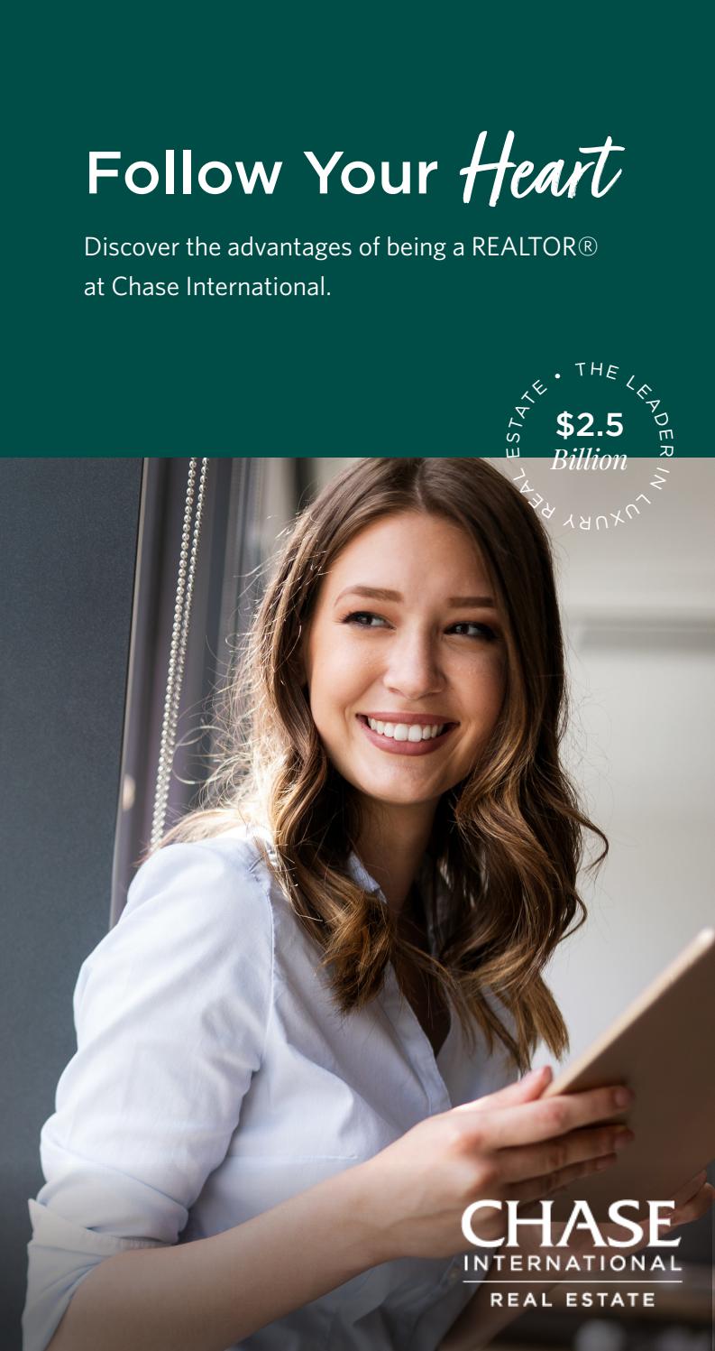 Discover the advantages of being a Chase International Realtor in the