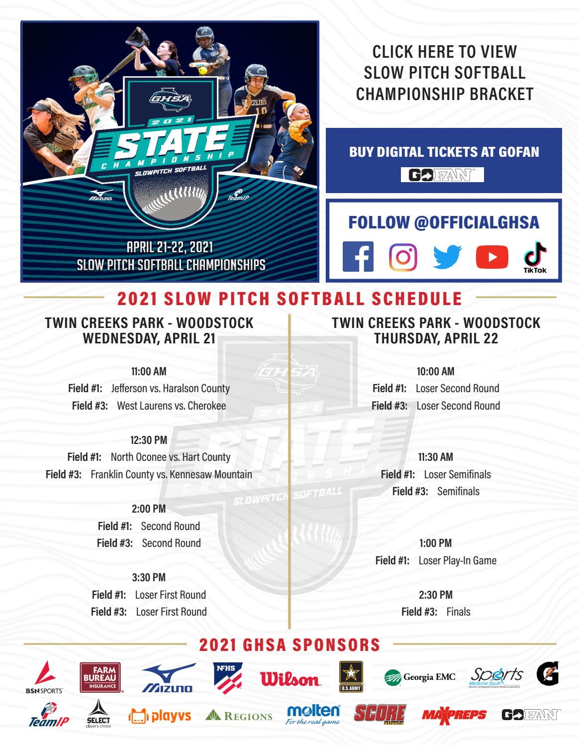2021 GHSA Slow Pitch Softball State Championship by High School