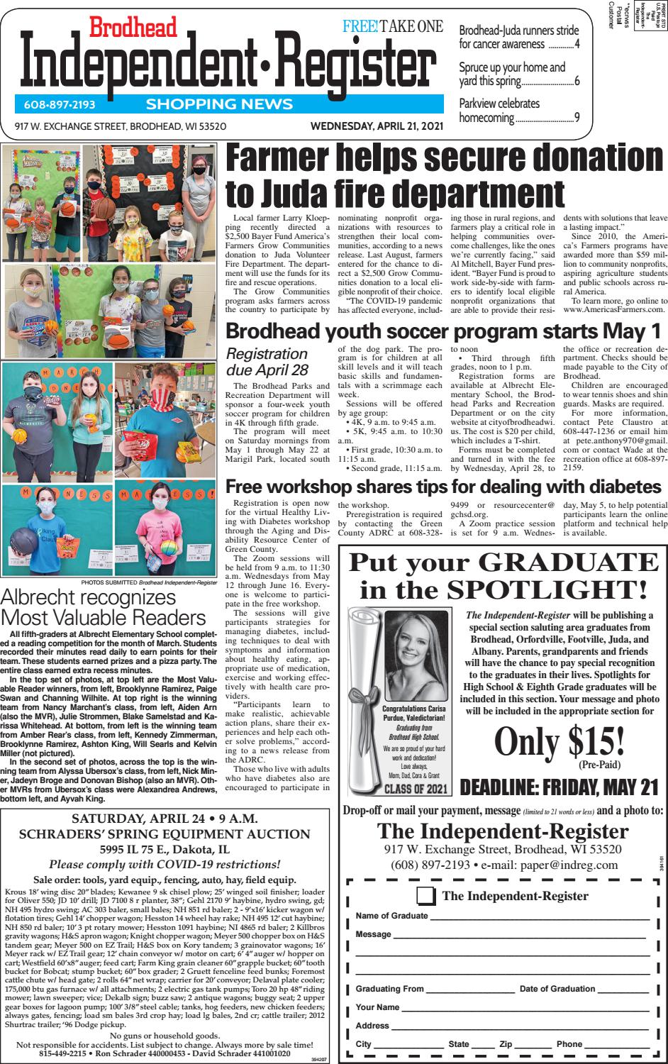 Is42121 By Southern Lakes Newspapers Rock Valley Publishing Issuu