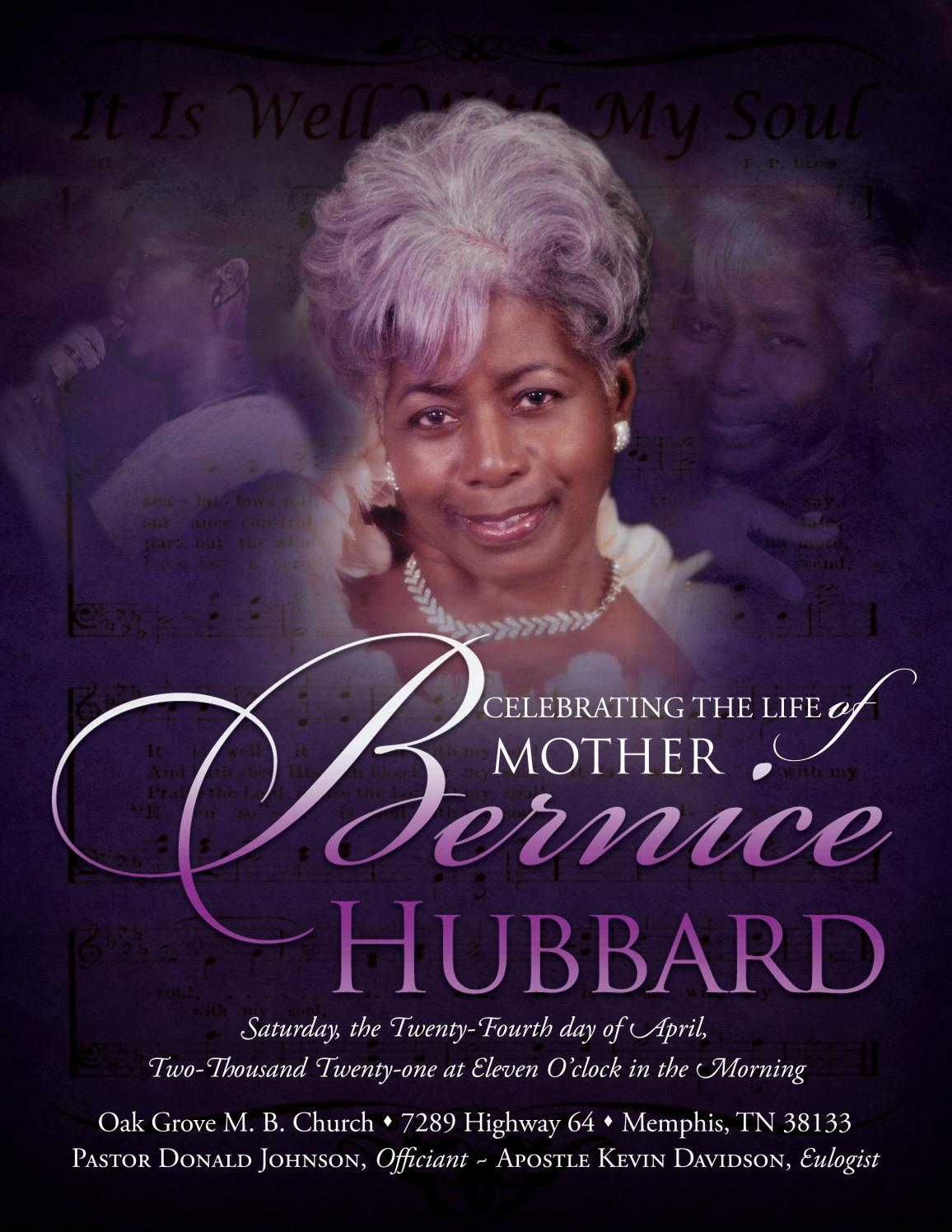Bernice Hubbard Obituary by Herman Dickey Issuu