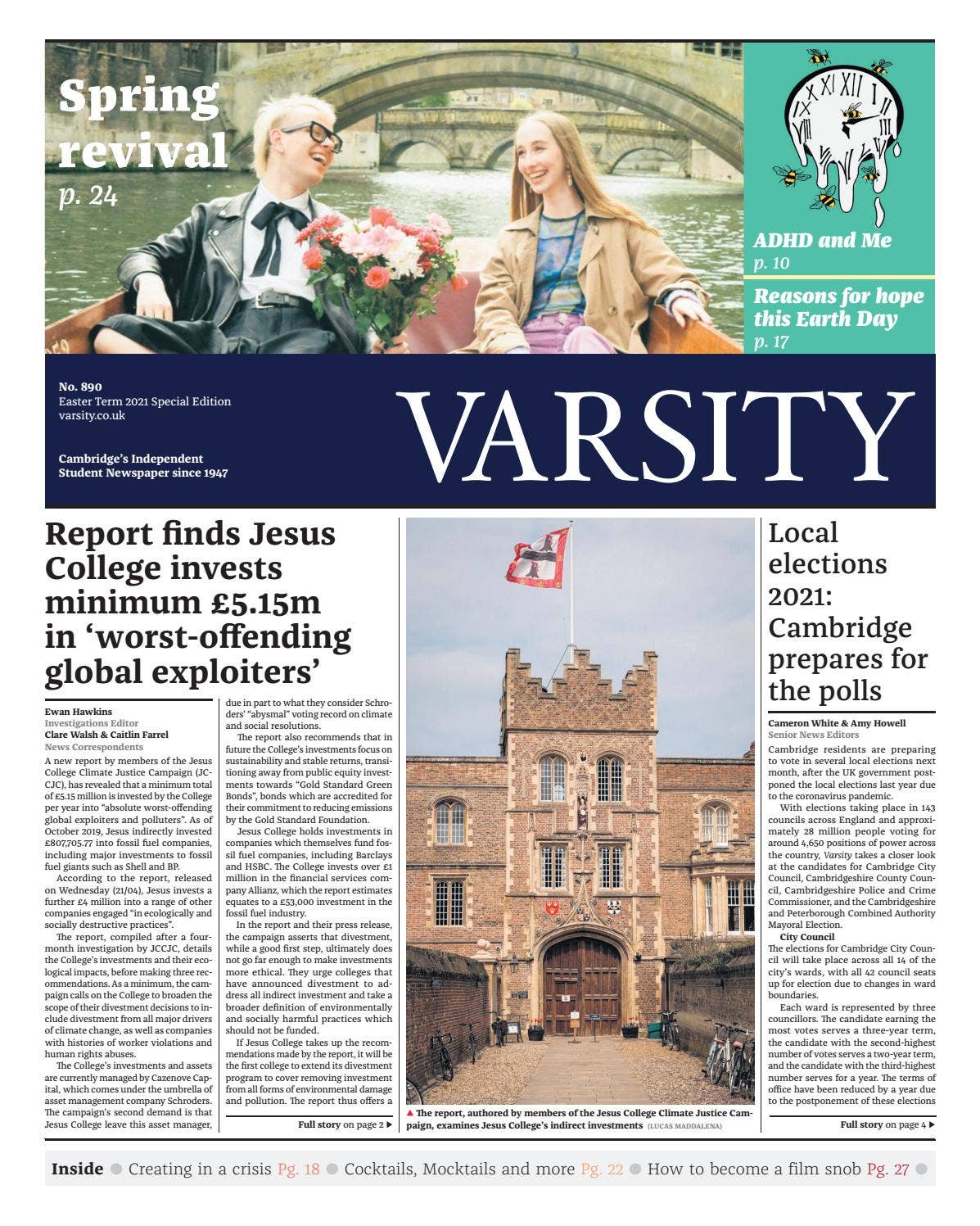 Varsity Issue 890 by Varsity Publications Ltd - Issuu
