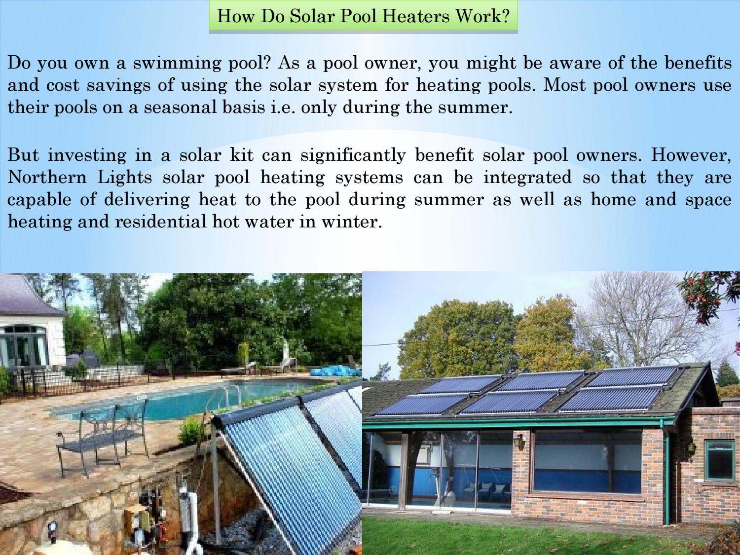 Solar Pool Heaters Work Northern Lights Solar Solutions by Northern