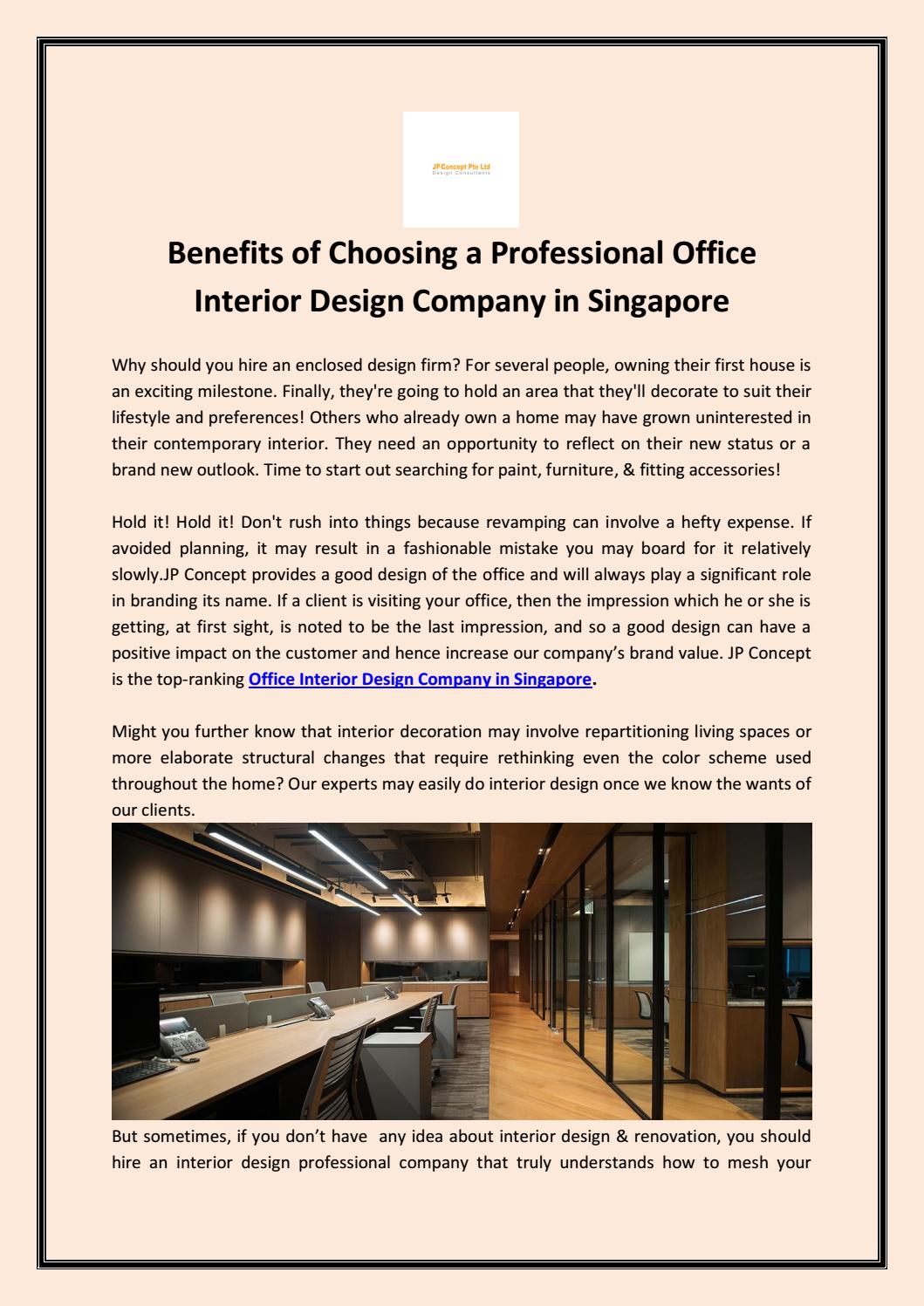 Office Interior Design Company in Singapore by Singapore Interior - Issuu