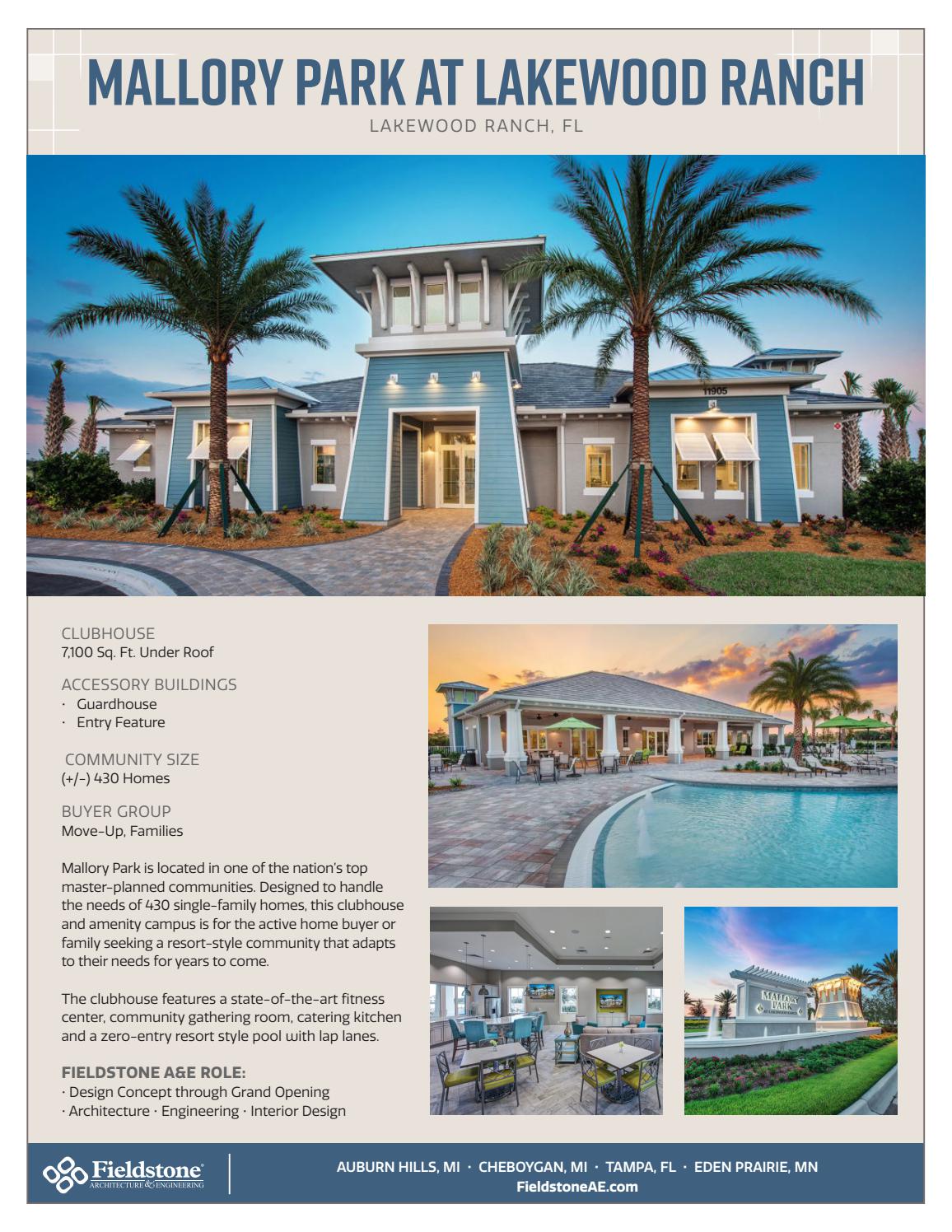 Mallory Park at Lakewood Ranch by Fieldstone Architecture & Engineering