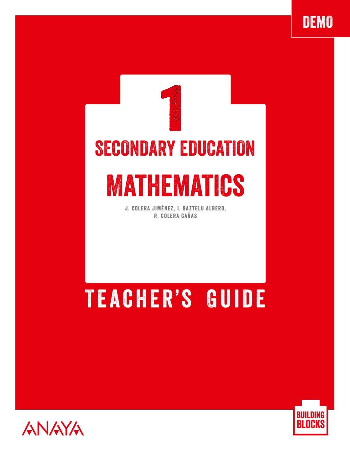 Mathematics 1 Teacher's Guide sample unit by Grupo Anaya, S.A. - Issuu