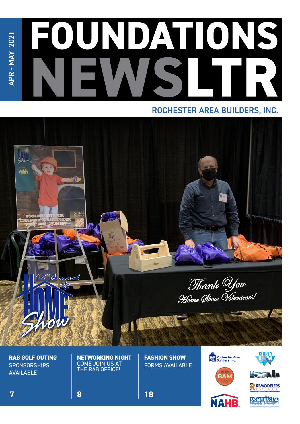 FOUNDATIONS APRIL - MAY by Rochester Area Builders, Inc. - Issuu