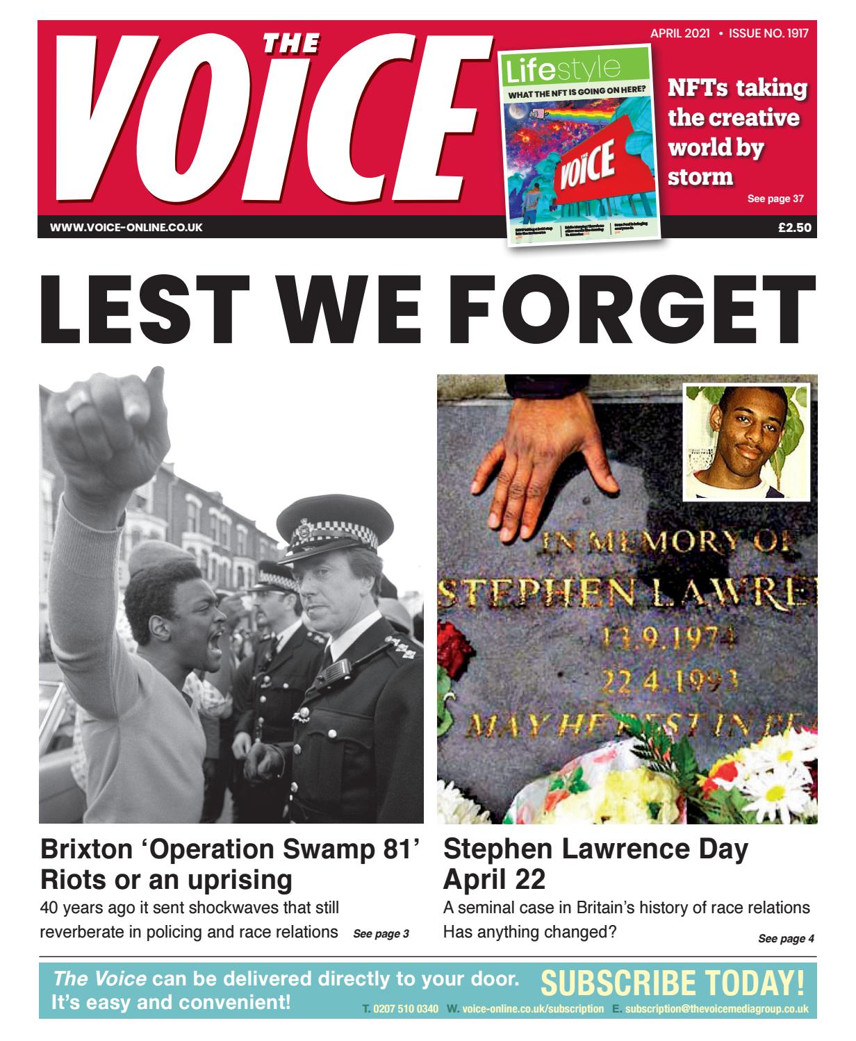 Download The Voice Newspaper April 2021 by thevoicemediagroup Issuu