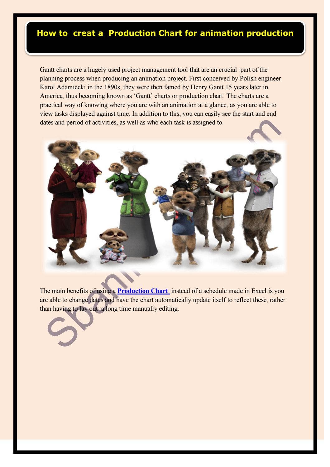 How to creat a Production Chart for animation production by sbanimation ...