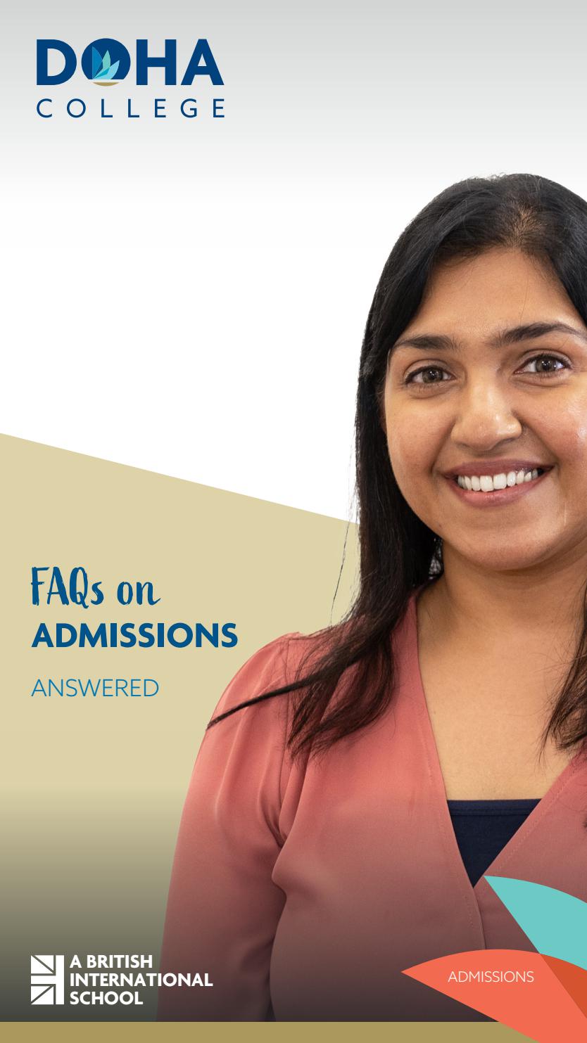 Doha College Admissions FAQ by Doha College British International