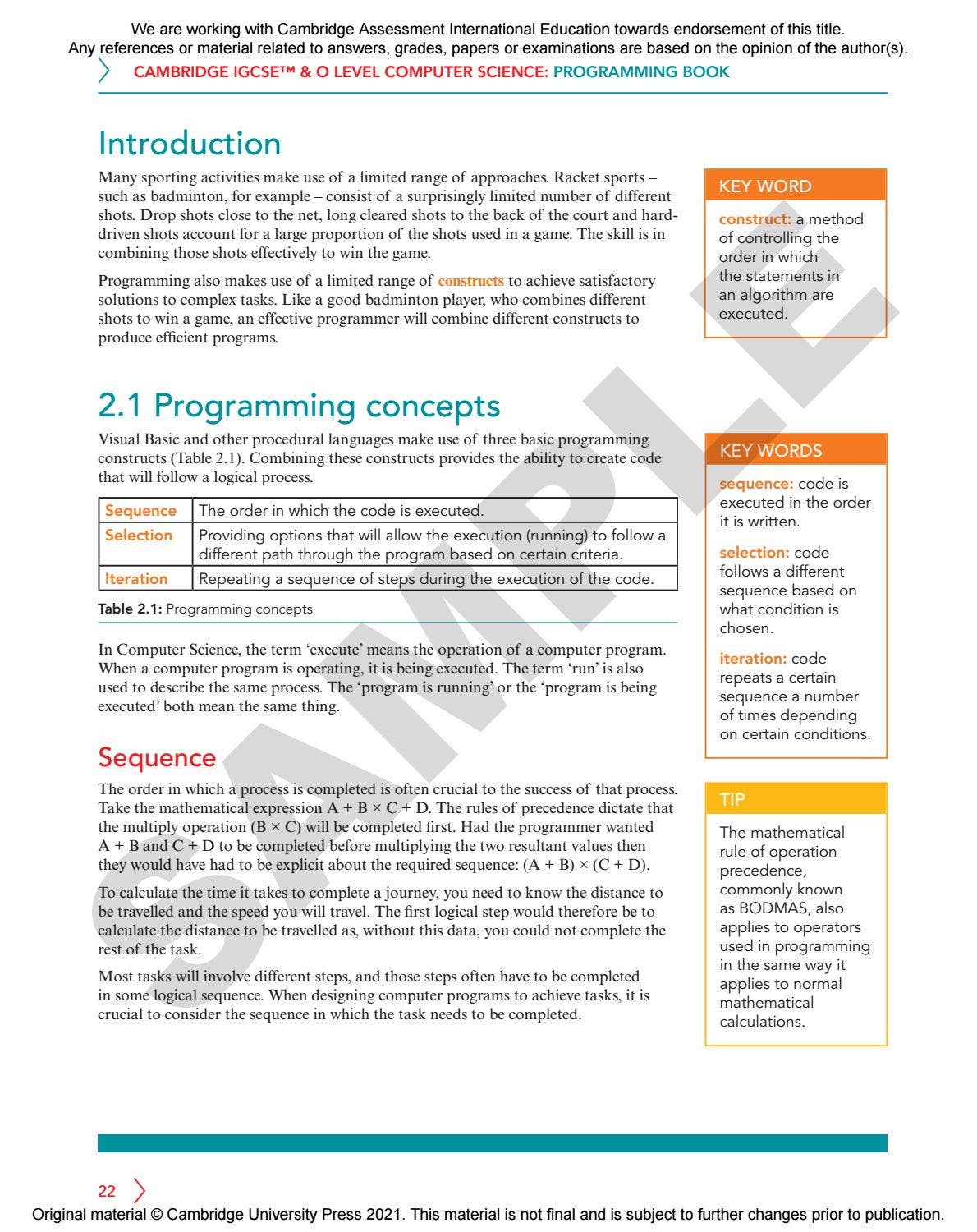 Cambridge IGCSE & O Level Computer Science Programming Book for ...