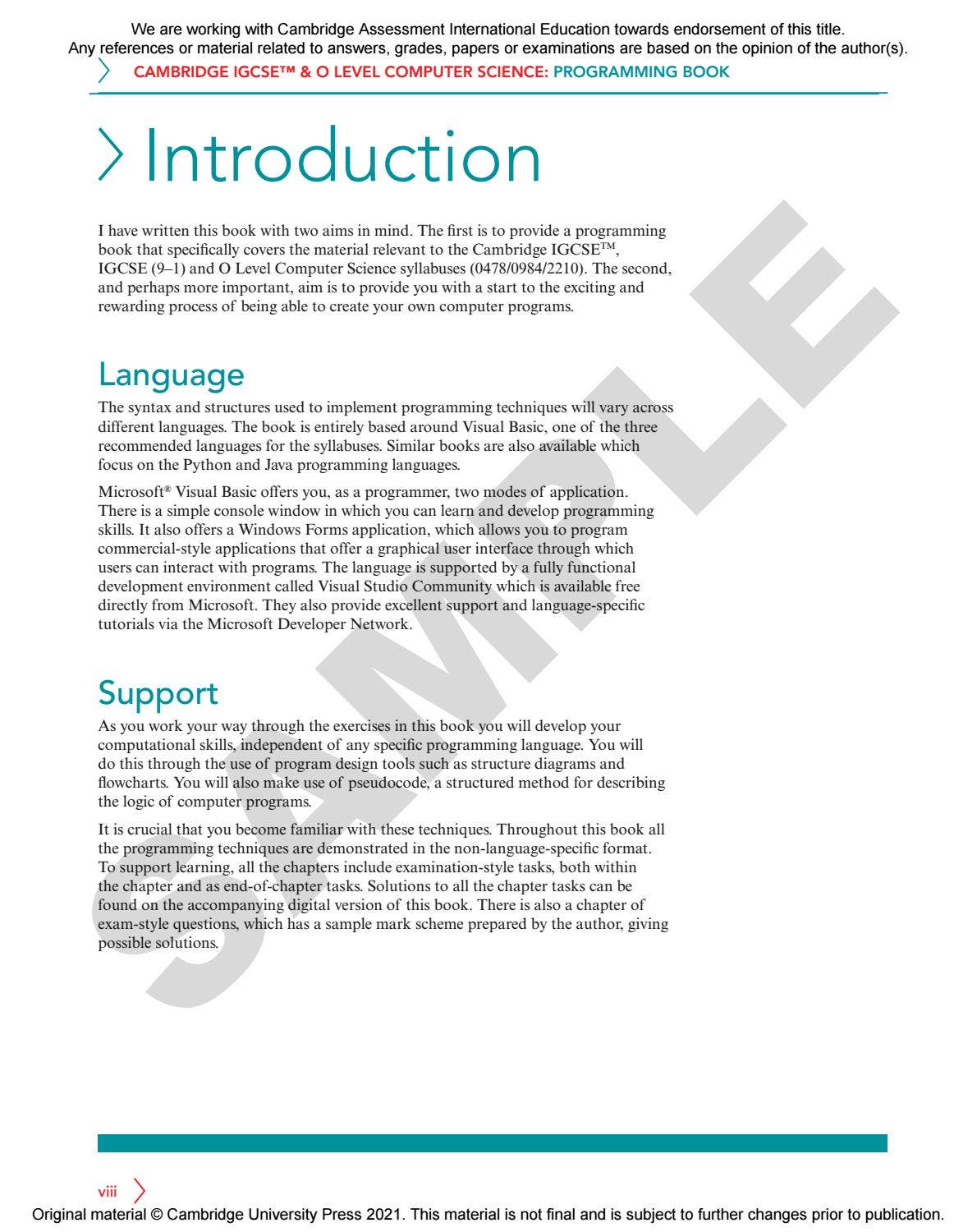 Cambridge IGCSE & O Level Computer Science Programming Book for ...