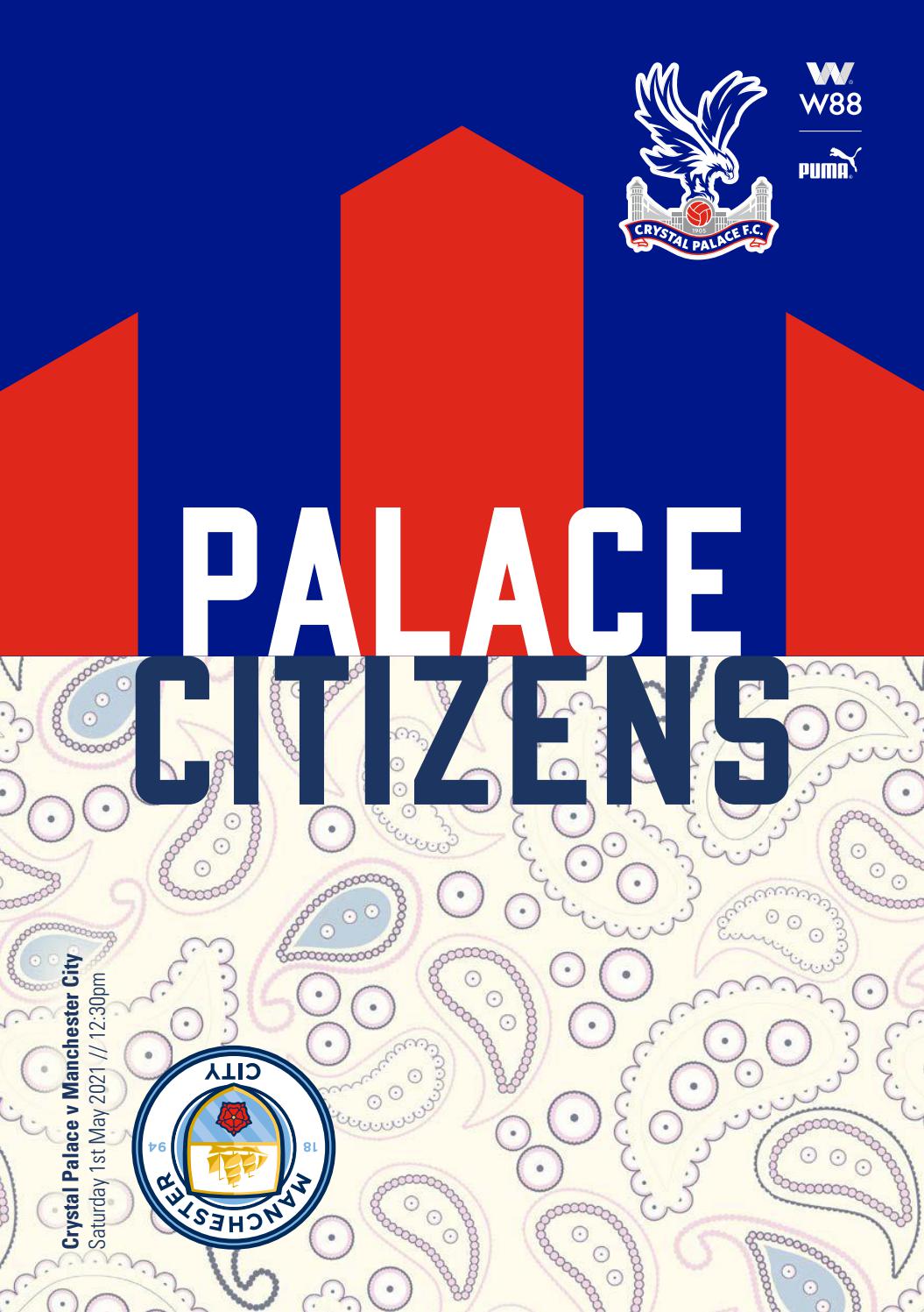 Crystal Palace V Manchester City Matchday Programme By Crystal Palace F