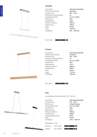 Sonepar Suisse 灯饰目录 · | Wohnraumleuchten 2021/2022 第 6 页
