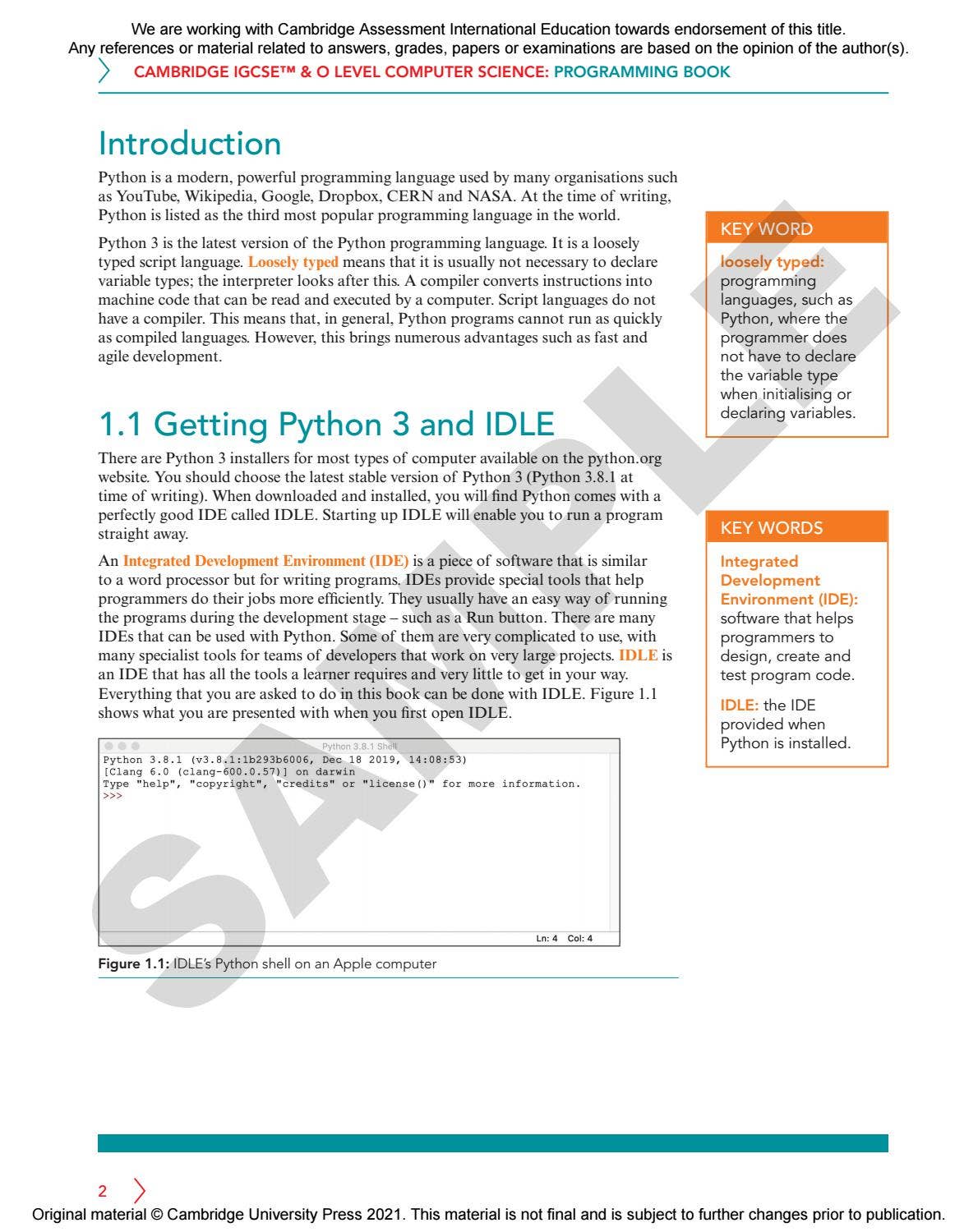 Cambridge IGCSE & O Level Computer Science Programming Book for Python ...