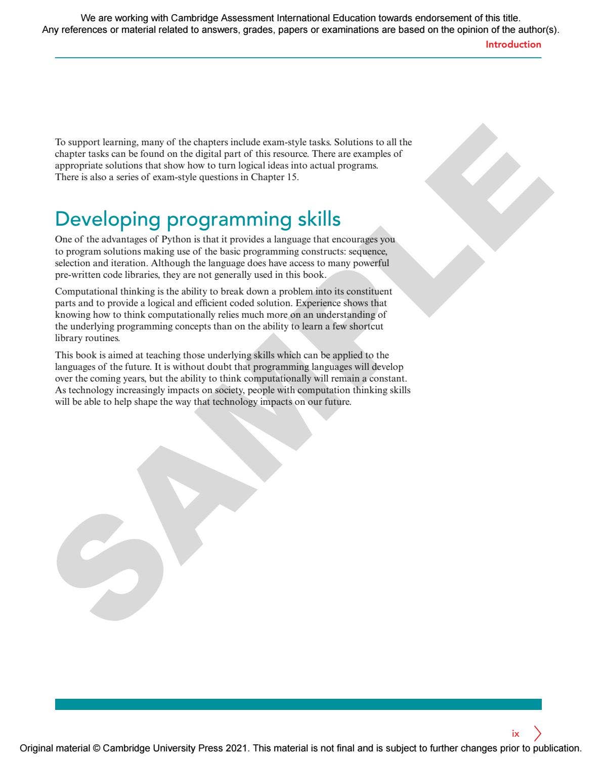 Cambridge IGCSE & O Level Computer Science Programming Book for Python ...