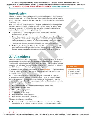 Cambridge IGCSE & O Level Computer Science Programming Book for Java ...
