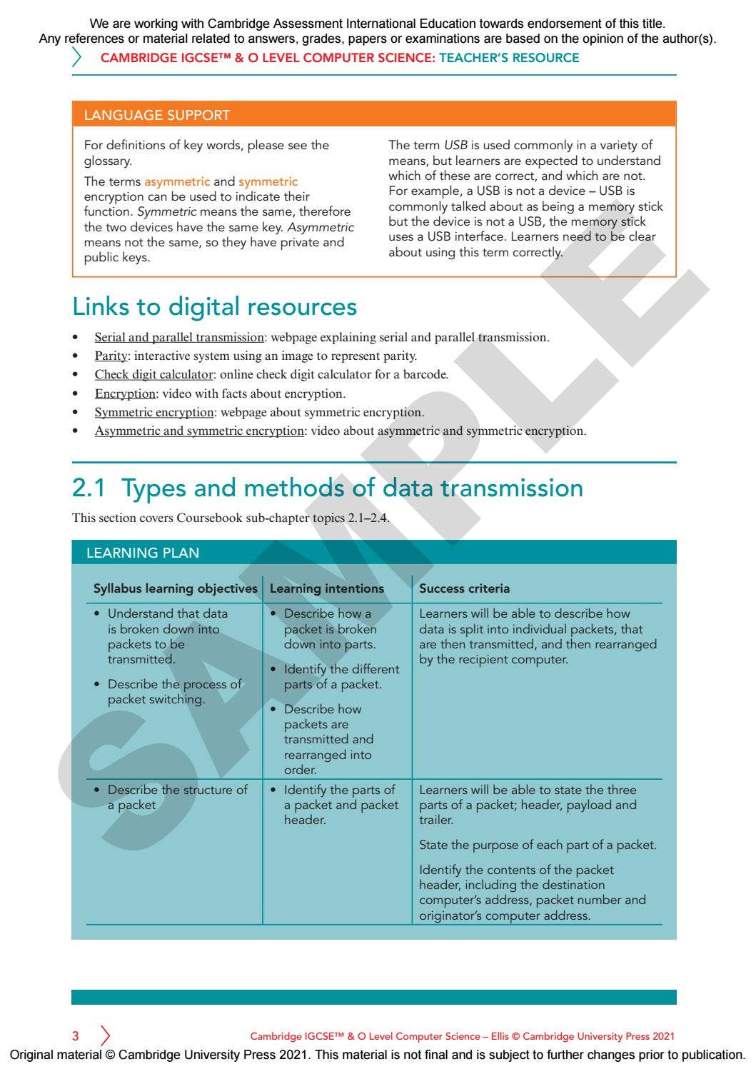 Computer Science O Level Teacers Project Guide.pdf Cambridge IGCSE & O Level Computer Science Teacher's Resource Sample by ...