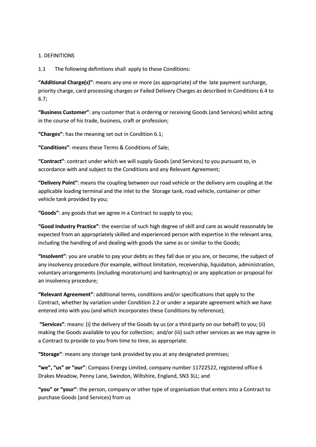 Compass Energy Commercial Terms and Conditions by netinspire Issuu