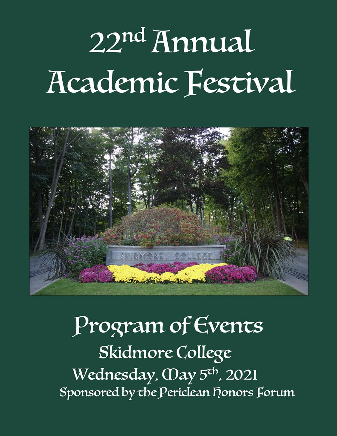 Skidmore Academic Festival Program, 2021 by Skidmore College Issuu
