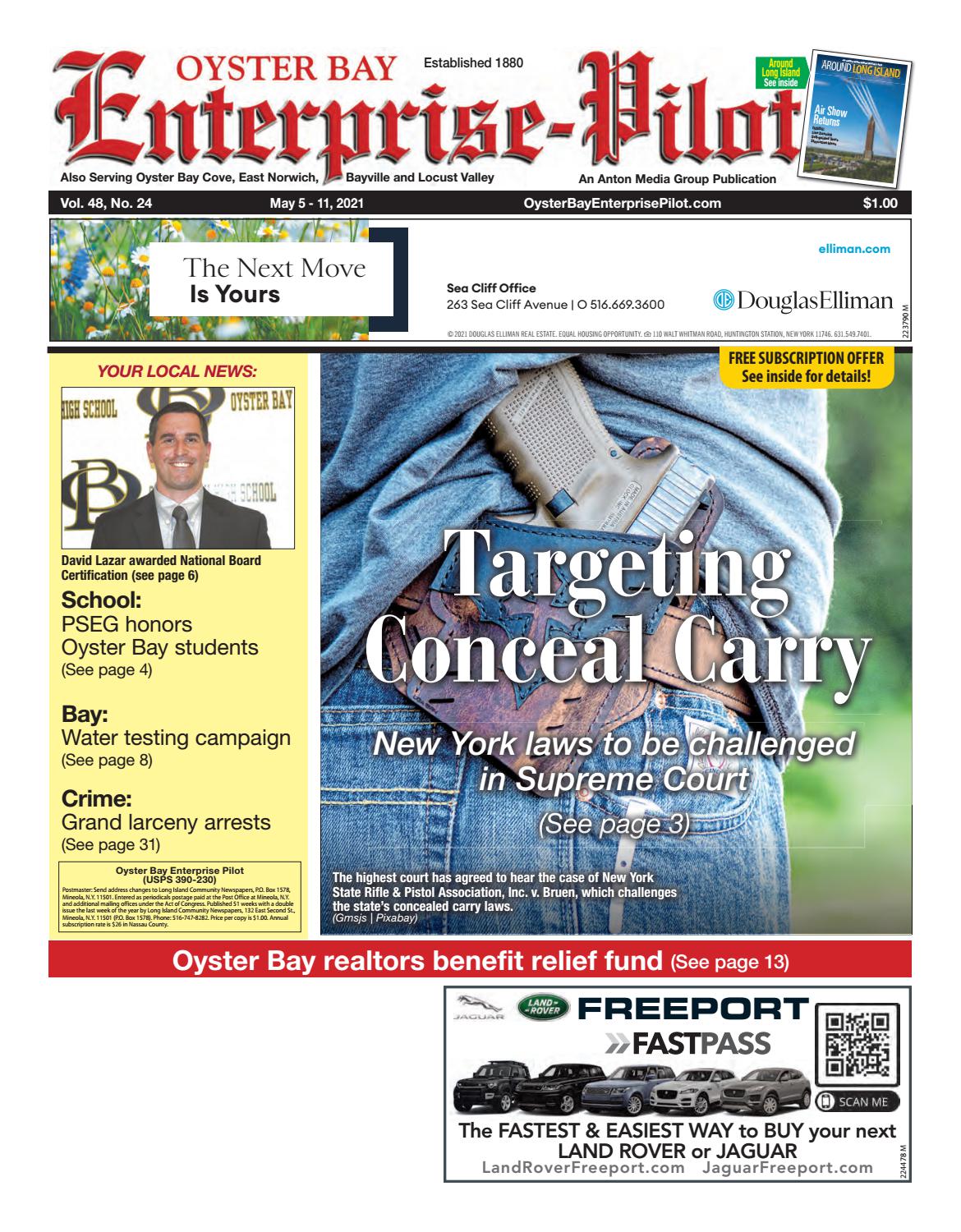 Oyster Bay EnterprisePilot 5/5/21 edition is published weekly by Anton