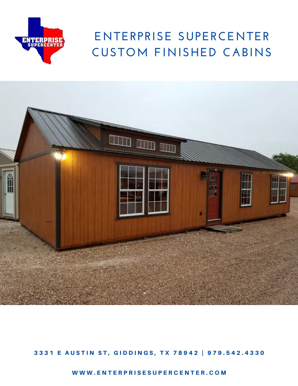 portable buildings finished for living on Enterprise Supercenter Custom Finished Cabins By Enterprise Supercenter Issuu