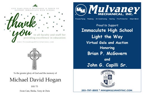 Immaculate High School 灯饰目录 · 灯饰 the Way Gala Program 册 - 2021 第 14 页