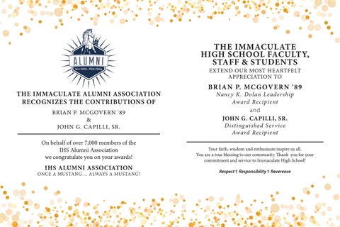 Immaculate High School 灯饰目录 · 灯饰 the Way Gala Program 册 - 2021 第 20 页