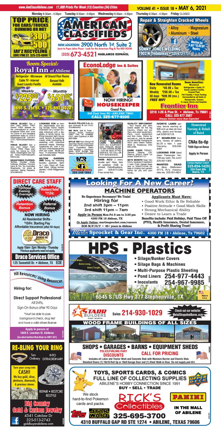 Abilene American Classifieds (050621) Thrifty Nickel by Thrifty