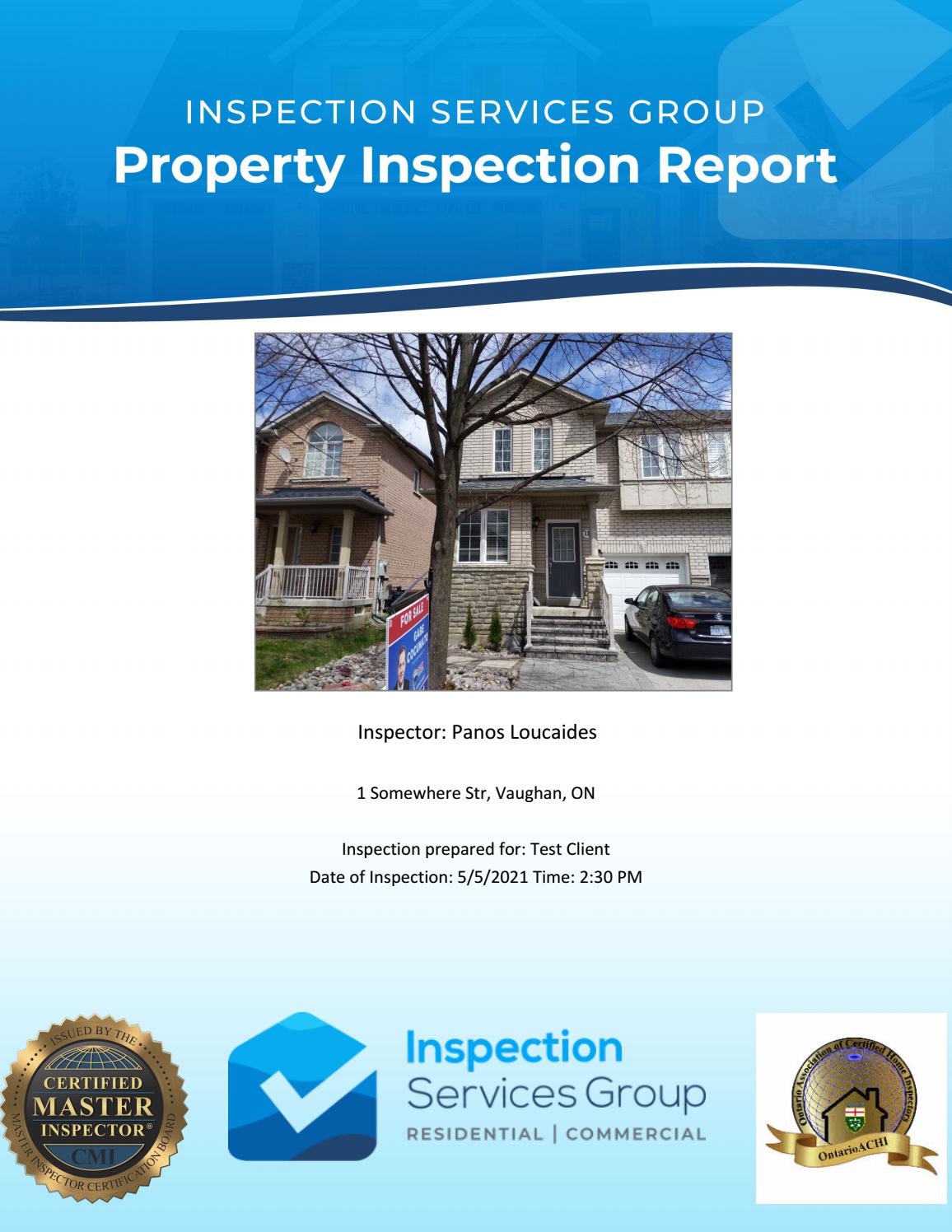 Sample Report Inspection Services Group by BlueWater Business Promotions Issuu