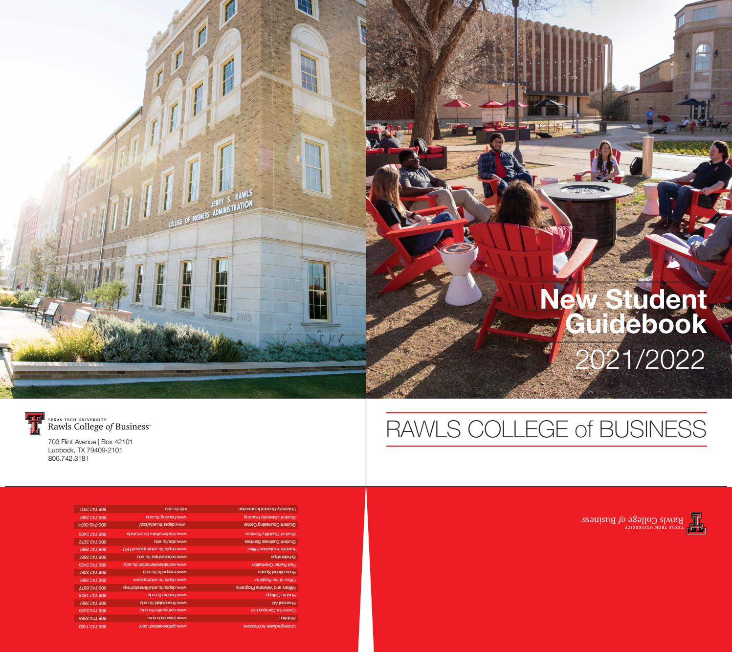 Rawls College New Student Guide 2020/2021 by Rawls College of Business