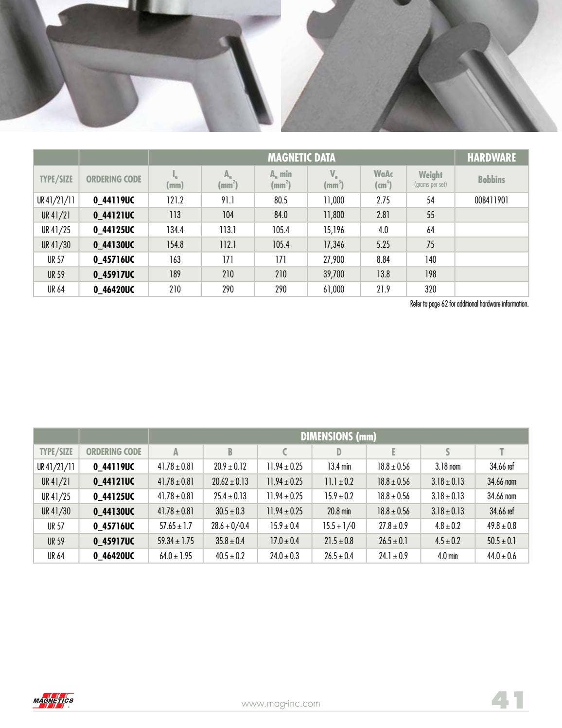 Magnetics 2021 Ferrite Cores Catalog by Magnetics - Issuu