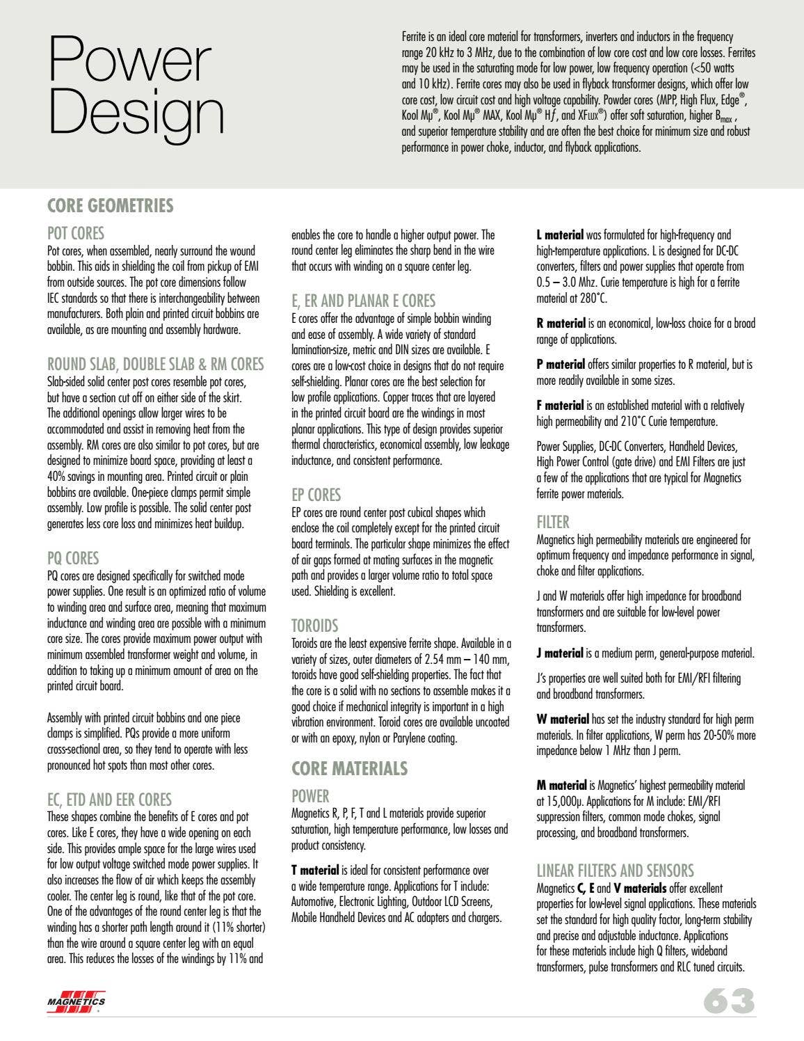 2021 Ferrite Cores Catalog by Issuu