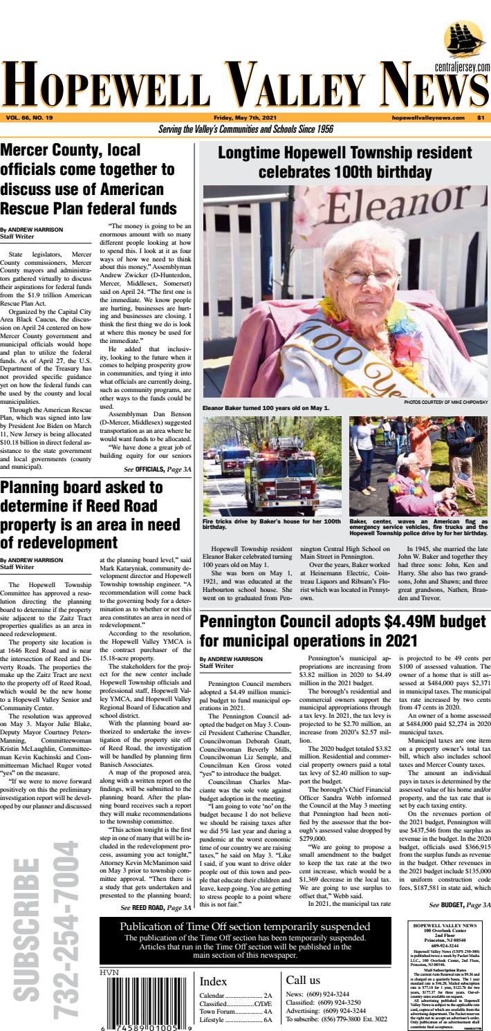 Hopewell Valley News 572021 by NEWSPAPERS Issuu