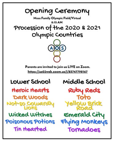 AOS Olympics 2021 Program 第 2 页