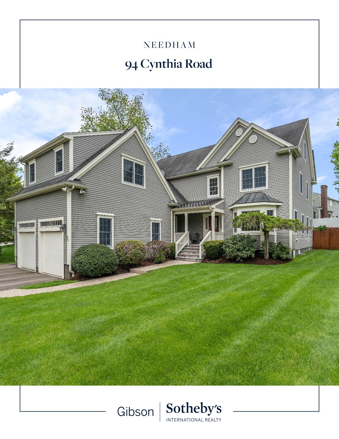 94 Cynthia Road, Needham by Gibson Sotheby's International Realty Issuu