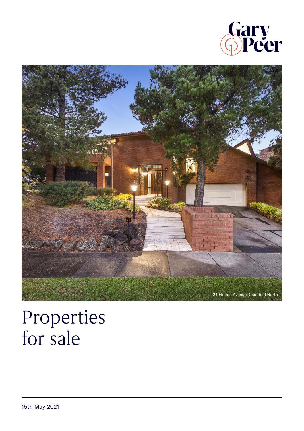 Gary Peer properties for sale Saturday 15th May 2021 by Gary Peer