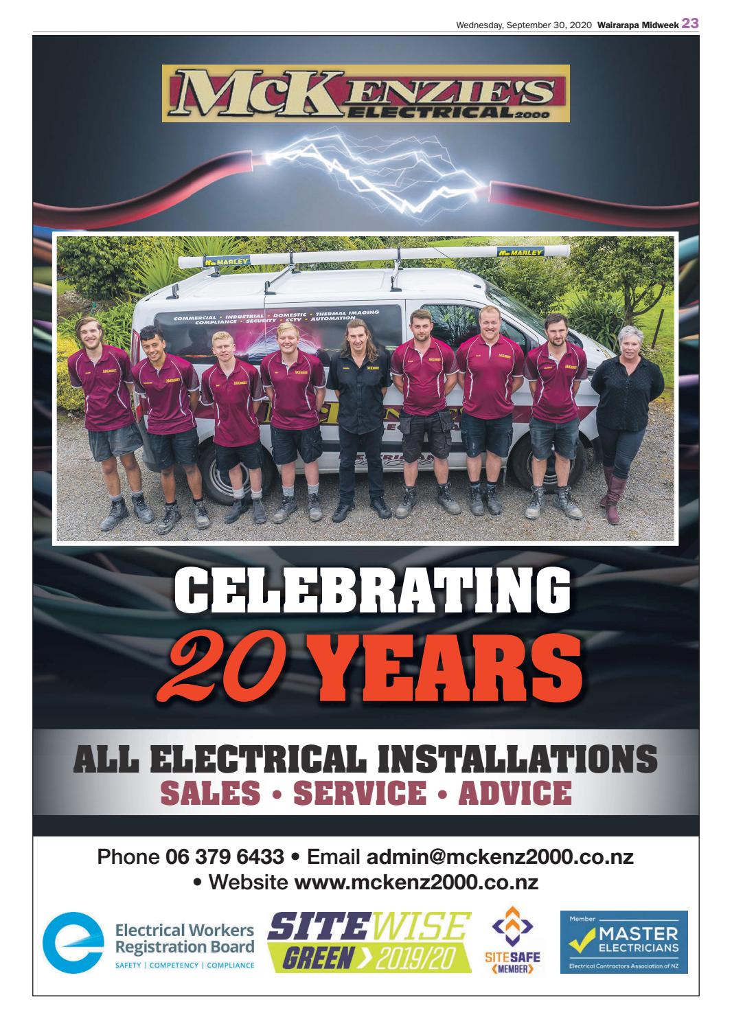 McKenzies Electrical 20 Years 2020 by Wairarapa TimesAge Issuu
