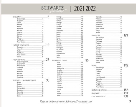 E & G Amish Furniture 家具目录 · Schwartz Creations 2021 - E&G Amish 家具 第 3 页