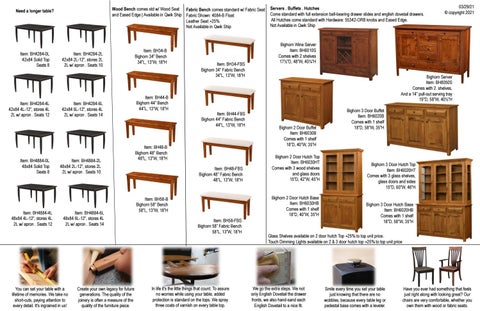 E & G Amish Furniture 家具目录 · Trailway 2021 - E&G Amish 家具 第 21 页