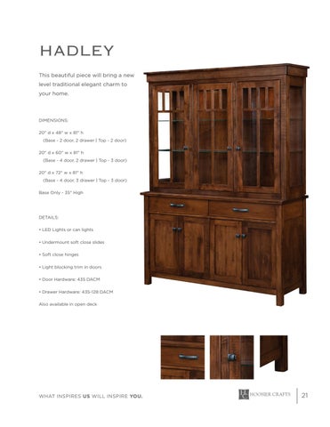 E & G Amish Furniture 家具目录 · Hoosier Crafts 2021 - E&G Amish 家具 第 21 页
