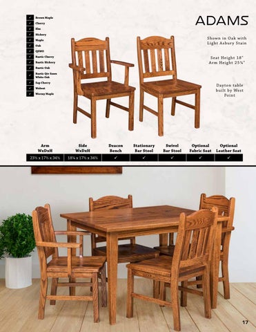 E & G Amish Furniture 家具目录 · Artisan Chairs 2021 - E&G Amish 家具 第 17 页