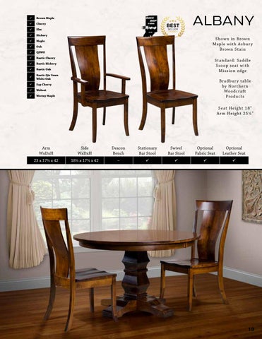 E & G Amish Furniture 家具目录 · Artisan Chairs 2021 - E&G Amish 家具 第 19 页