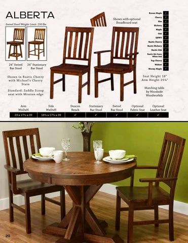 E & G Amish Furniture 家具目录 · Artisan Chairs 2021 - E&G Amish 家具 第 20 页