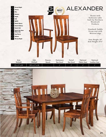 E & G Amish Furniture 家具目录 · Artisan Chairs 2021 - E&G Amish 家具 第 21 页