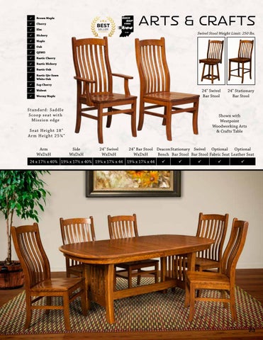 E & G Amish Furniture 家具目录 · Artisan Chairs 2021 - E&G Amish 家具 第 23 页