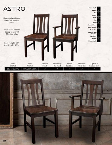 E & G Amish Furniture 家具目录 · Artisan Chairs 2021 - E&G Amish 家具 第 24 页