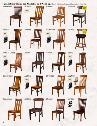 E & G Amish Furniture 家具目录 · Artisan Chairs 2021 - E&G Amish 家具 第 4 页